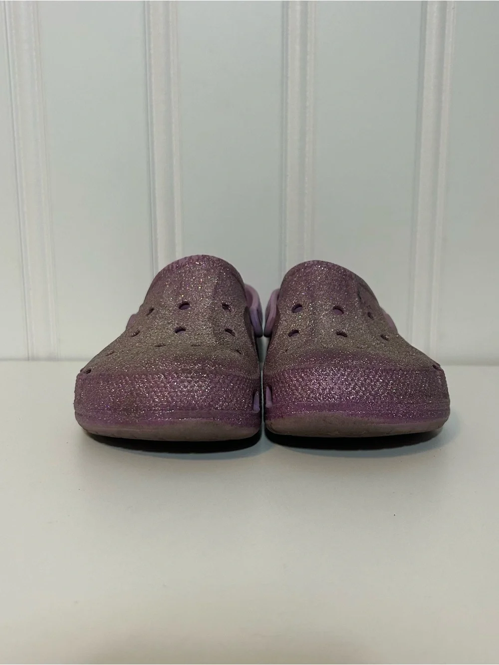 CROCS Kids' Glitter Clog in Lavender Purple